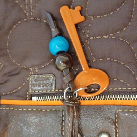 Fossil Key-per tote bag brown and tan - Picture 4 of 5